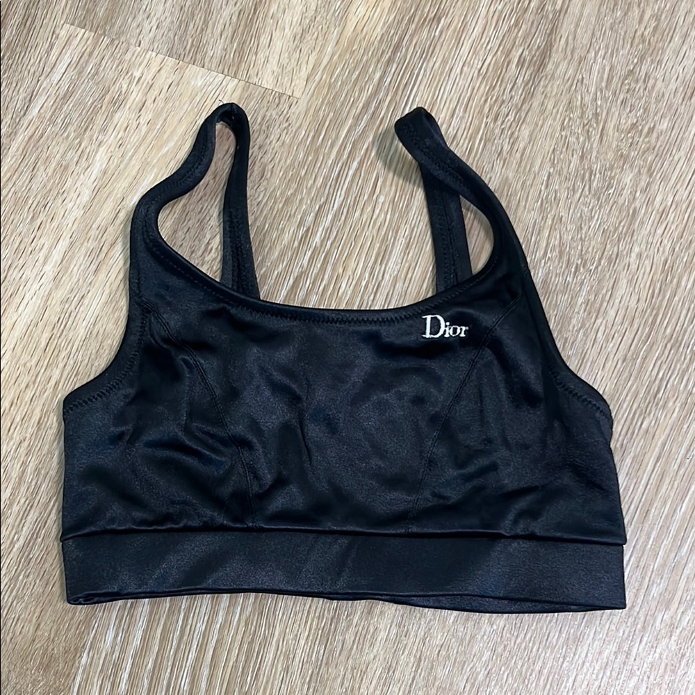 Vintage Dior Women's Black Sports Bra